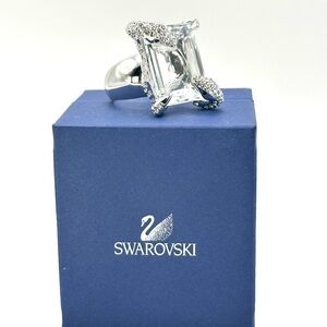 Swarovski RETIRED Hypnosis Double Snake Ring Size 8